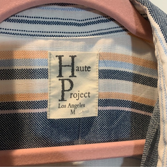 Haute project blouse long sleeve stripe size medium  used as kimono - Picture 3 of 9